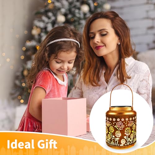 Butterfly Solar Lantern Lights with Colorful Projection (2 Count)