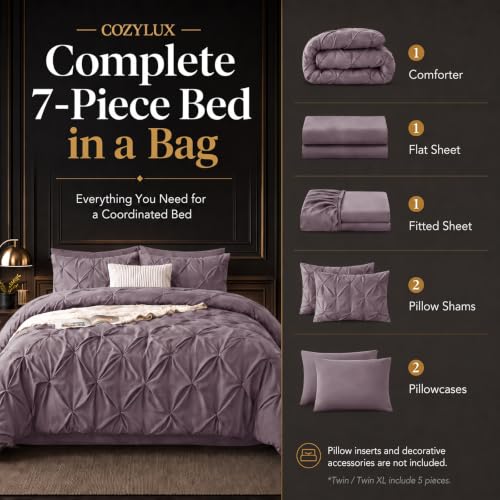 Twin XL Comforter Set Grayish Purple