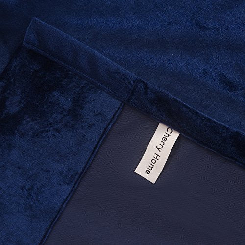 Set of 2 Heavy Velvet Flannel Blackout Window Curtains Drapes with Top Grommet Draperies Eyelet 52 Inches Wide by 120 Inches Long