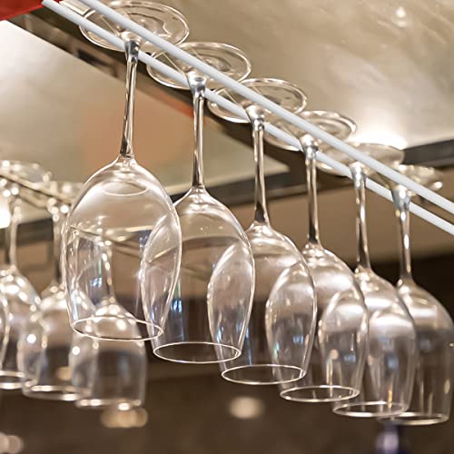 2 Pack 10.3 Inch Under Cabinet Hanging Wine Glass Racks (2 Count)