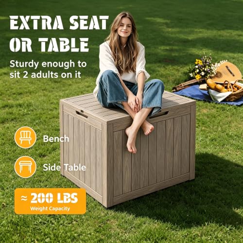 33 Gal Outdoor Storage Box Waterproof Lockable