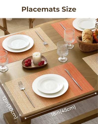 Woven Vinyl Fall Placemats Set of 24 (24 Count)