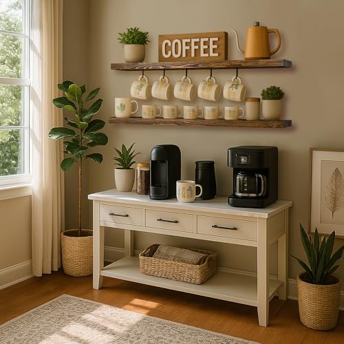 Wood Floating Shelves for Wall 60 inch Set of 2
