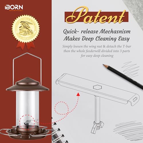 Bird feeders for Outdoors Metal Chew Resistant
