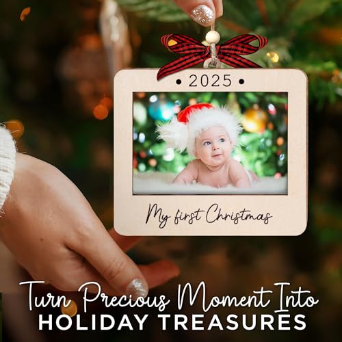 Baby's First Christmas Photo Frame Ornament 2025