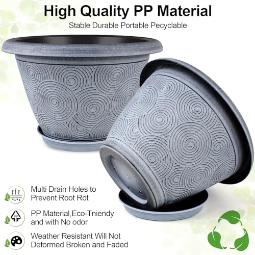 6 Inch Flower Pots Planters for Indoor Outdoor Plants