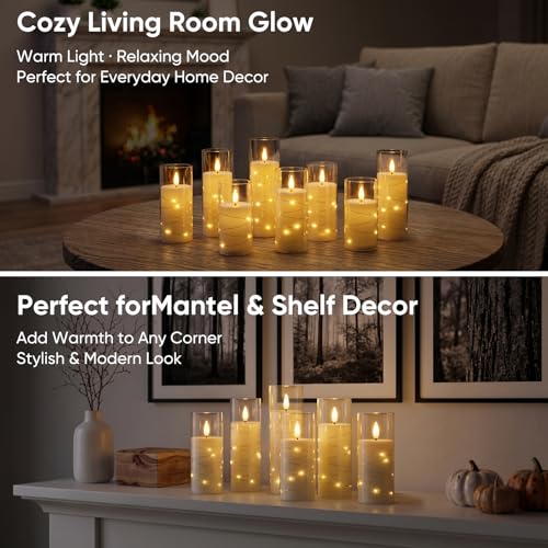Flameless Candles with Remote Timer (9 Count)