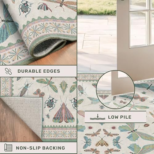 Green and Blue Rugs for Bedroom (48 Sq Ft)
