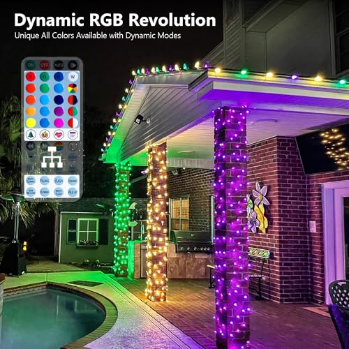 Orange & Purple USB Halloween Lights (33 Foot)