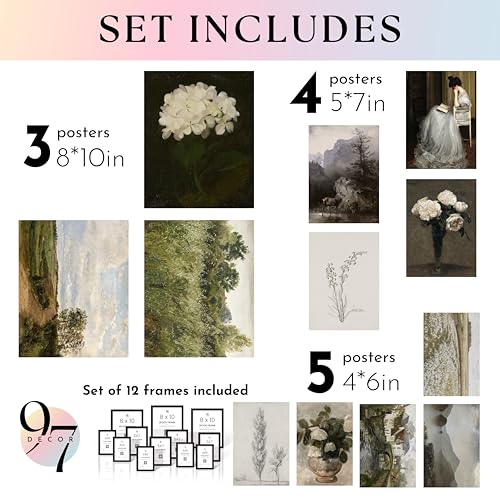 Moody Vintage Wall Art (12 Count)