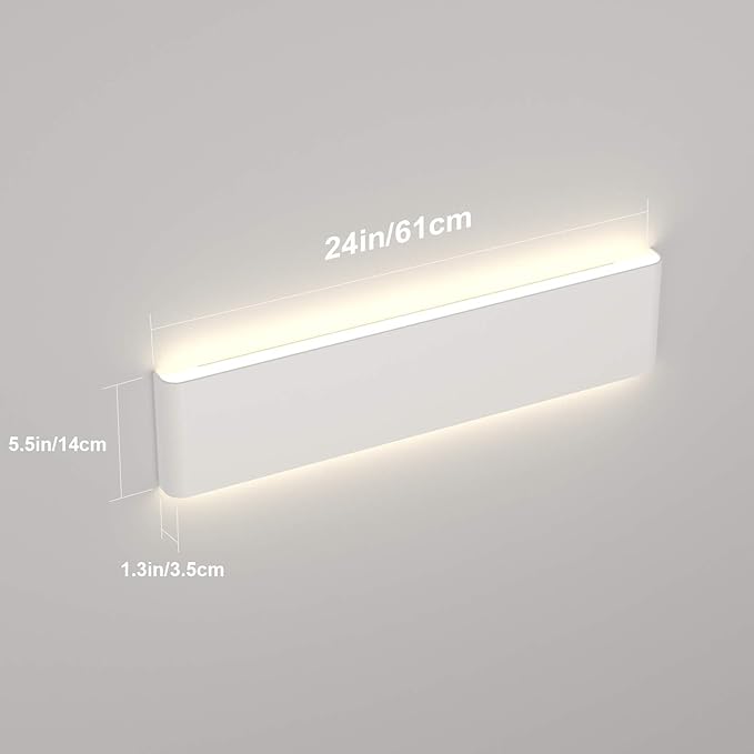 Ralbay 20W Bathroom Light Fixture 24 inch Natural White Light 4000K Vanity