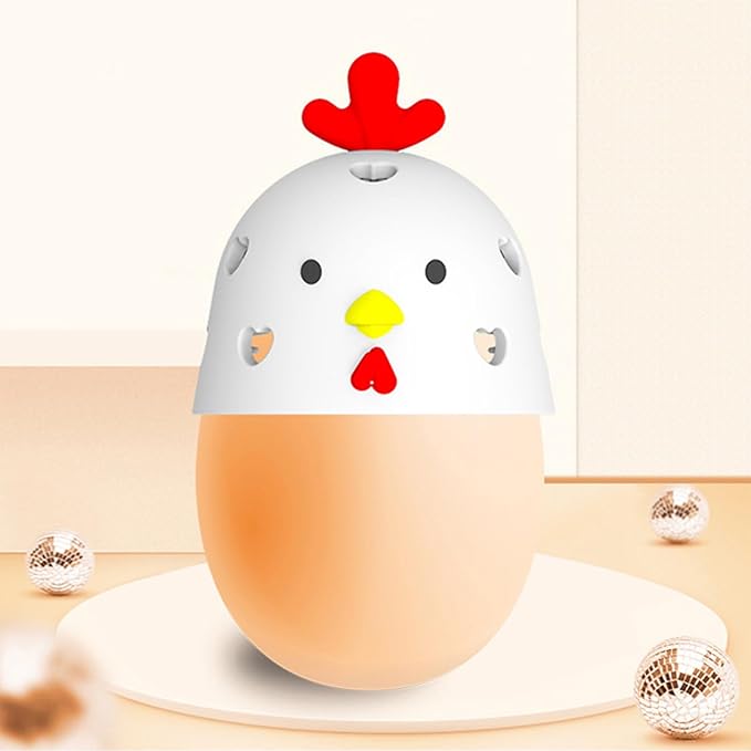 Dioche Egg Brush Cleaner, Egg Brush Cleaner Silicone Scrubber for Eggs - Multifunctional Vegetable & Fruit - Durable & Reusable Kitchen Tool (White)