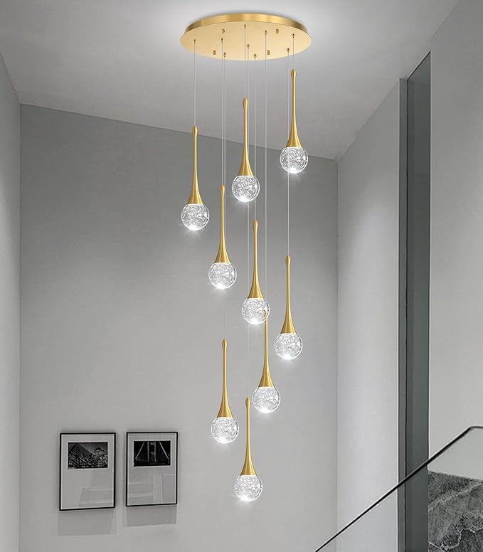 9 Light Modern Glam Crystal Chandelier