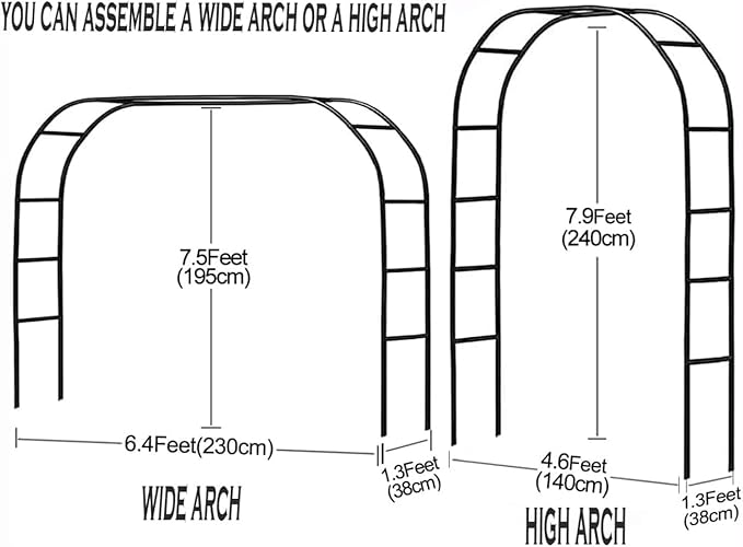 Adorox 7.8ft Garden Arch Trellis