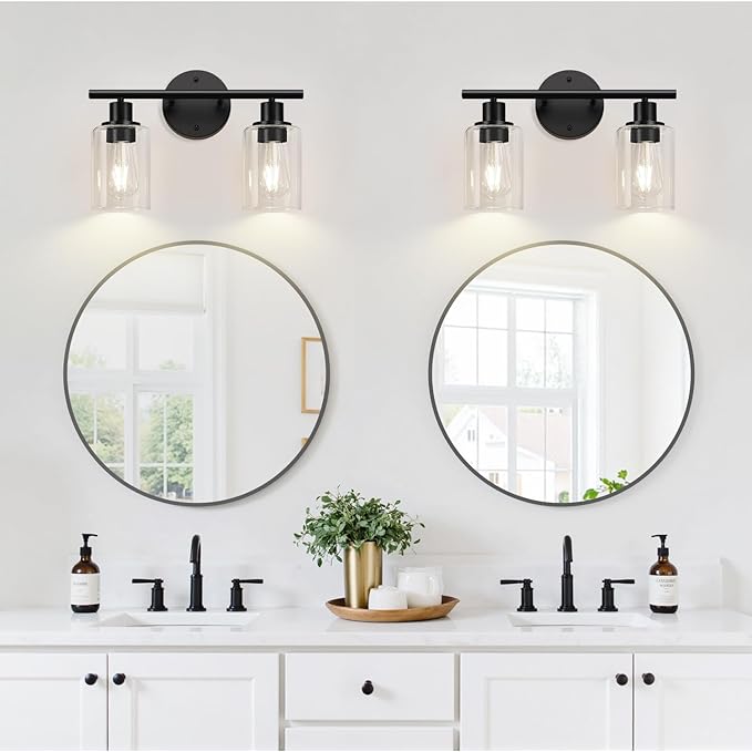 2-Light Bathroom Light Fixtures, Bathroom Wall Lamp