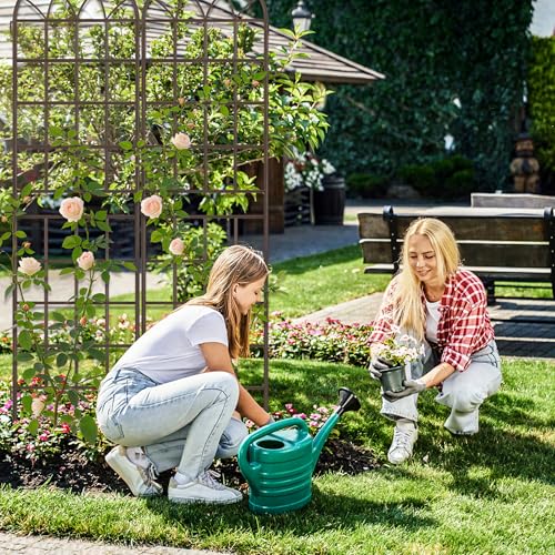 82.7 x 40in Rustic Iron Arch Decoration Garden Trellis with Metal Coating (2 Count)