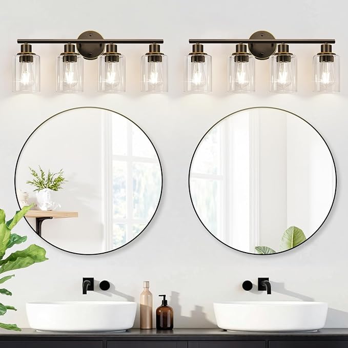 4-Light Bathroom Light Fixtures, Bathroom Wall Lamp