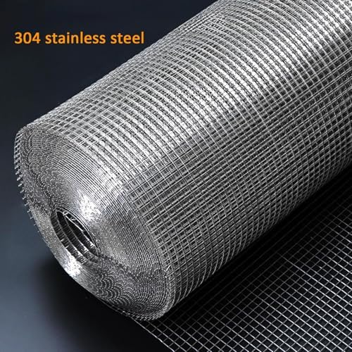 Heavy Duty 1/2 Inch Welded Wire Mesh - Stainless Steel Chicken Coop Fencing, Poultry Netting, Durable Hardware Cloth Roll (1m x 8m / 39in x 26.2ft)