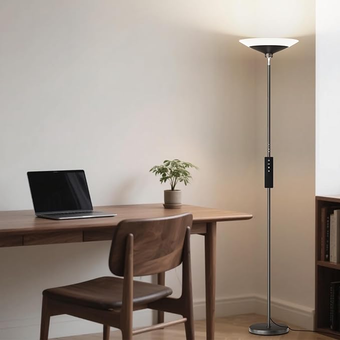 RGB Torchiere Floor Lamp - 30W Dimmable LED Standing Lamp