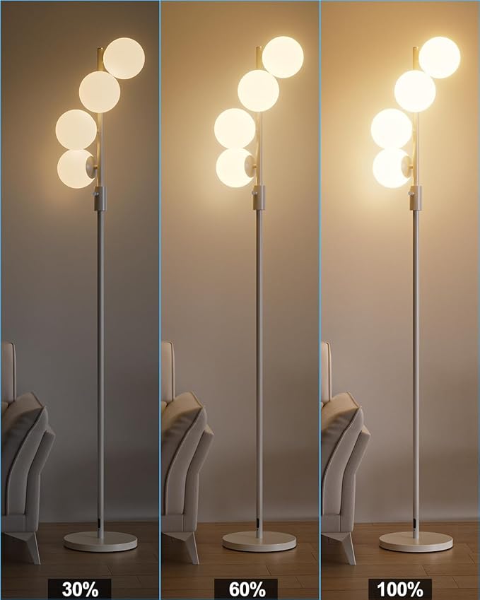 Lightdot 64IN Dimmable Globe Floor Lamp, Standing Lamps