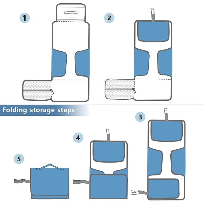 Cows Portable Changing Pad with Built-in Pillow, Waterproof Foldable Baby Diaper Changing Pads, Diaper Mat for Boys and Girls