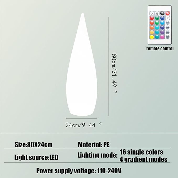 Outdoor Water Drop Lights, Waterproof Lawn Light, Courtyard Garden Terrace