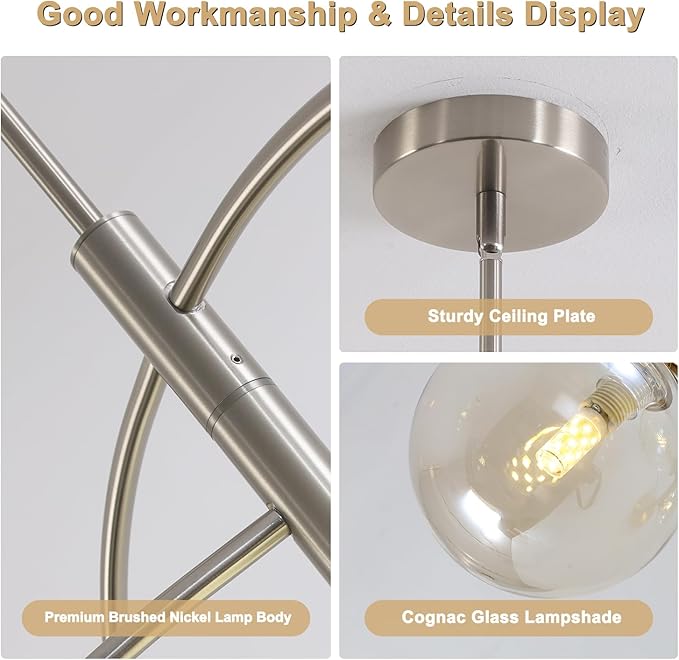 Mid Century Modern Sputnik Chandelier