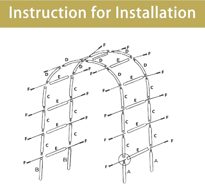 Adorox 7.8ft Garden Arch Trellis