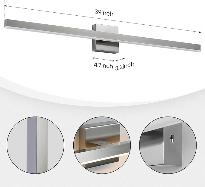 KAISITE Brushed Nickel Vanity Light