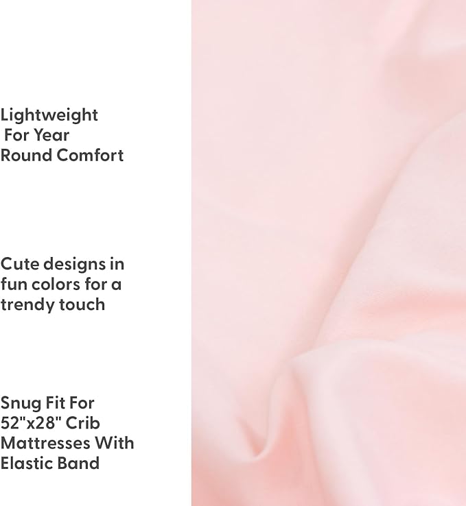 The Peanutshell 4-Pack Fitted Crib Sheet Set - Super Soft & Breathable Baby Girl Crib Sheets, Nursery Decor, Fit for Standard Mattress Cover- Whimsical Floral