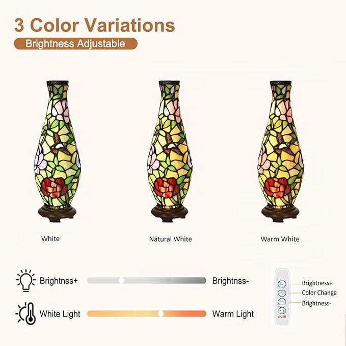 A0010 Tiffany Style Vase Table Lamp LED