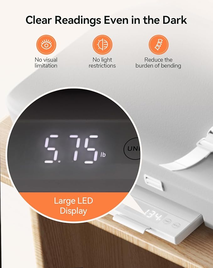 COMOMY Baby Changing Pad and Scale, 2 in 1 Wipeable Diaper Changing Pad for Dresser with Accurate Baby Scale, Waterproof Non-Slip with Safety Strap & Large Display, Easy to Clean, Fits Change Table