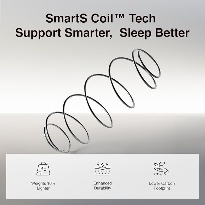 Novilla Queen Mattress, 8 Inch Queen Size Mattresses in a Box with Smarts™ Coil for Pressure Relief, Medium Plush Foam and Spring Hybrid Colchones with CertiPUR-US Certified for Kids