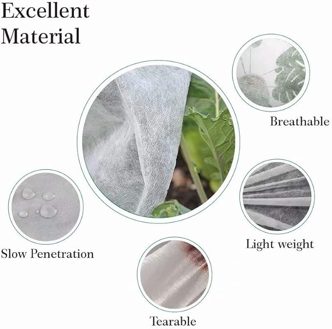 Agfabric Plant Covers Freeze Protection Row Cover 0.55oz 7'x15' Frost Blanket for Winter Protection Plant Covers Feeeze Protection,Frost Cloth for Vegetables,White