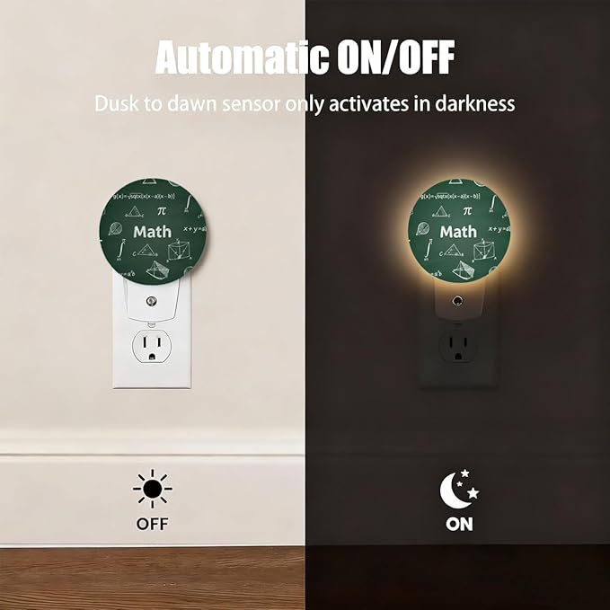 Plug-in Math Night Light Math Chalkboard Art