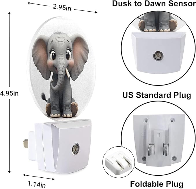 Plug-in Elephant Night Light Cute Elephant