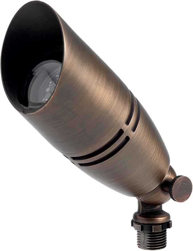 Kichler 12V MR-16 Fixed Socket Brass Accent Light Centennial Brass,