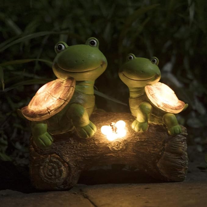 Turtle Solar Garden Lamp Outdoor Decorative Resin Landscape Lighting Figurine