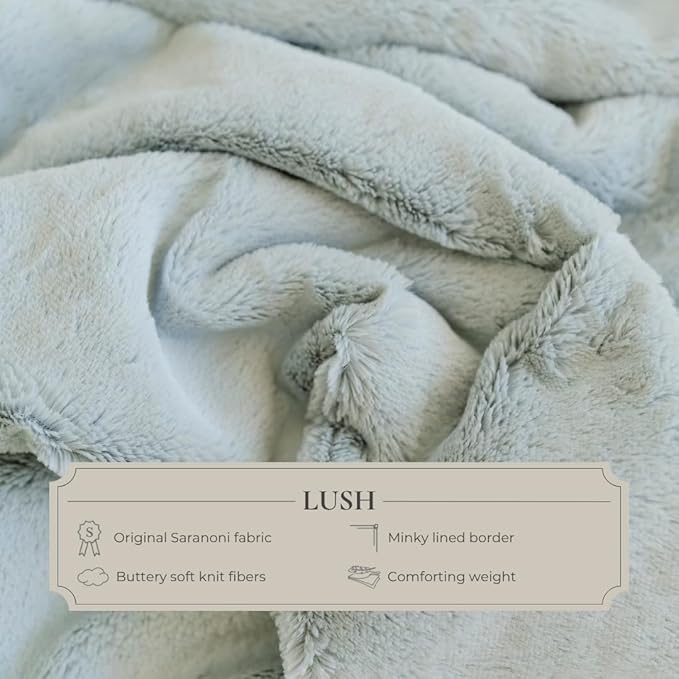 SARANONI Luxury Receiving Blankets for Babies | Ultra-Soft Lush and Boutique Quality Baby Blanket | Charcoal - 40” x 30”
