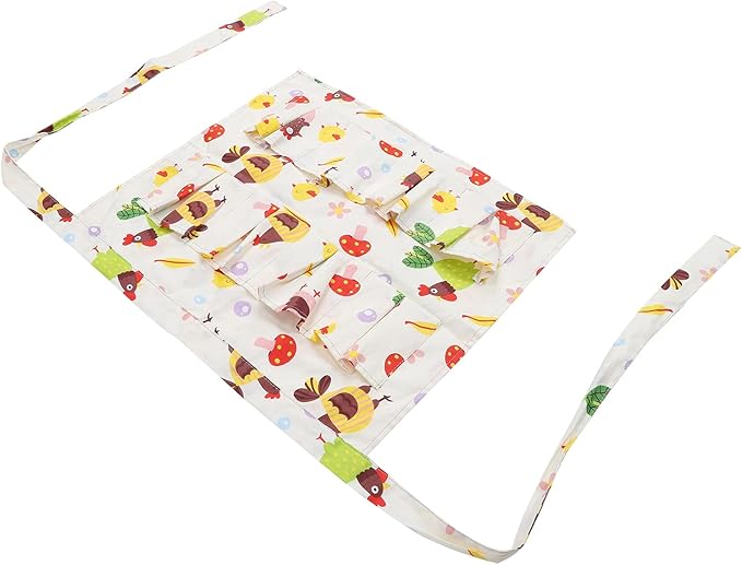 Semme Cotton Twill Protective Apron with Multiple Pockets for Egg Collection and Kitchen or Farm Use