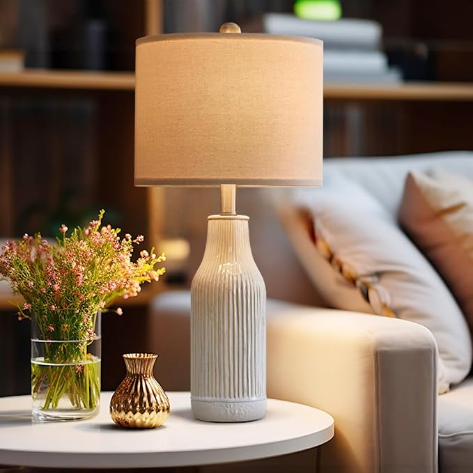 23.75 inches Modern Ceramic Table Lamp Set of 2
