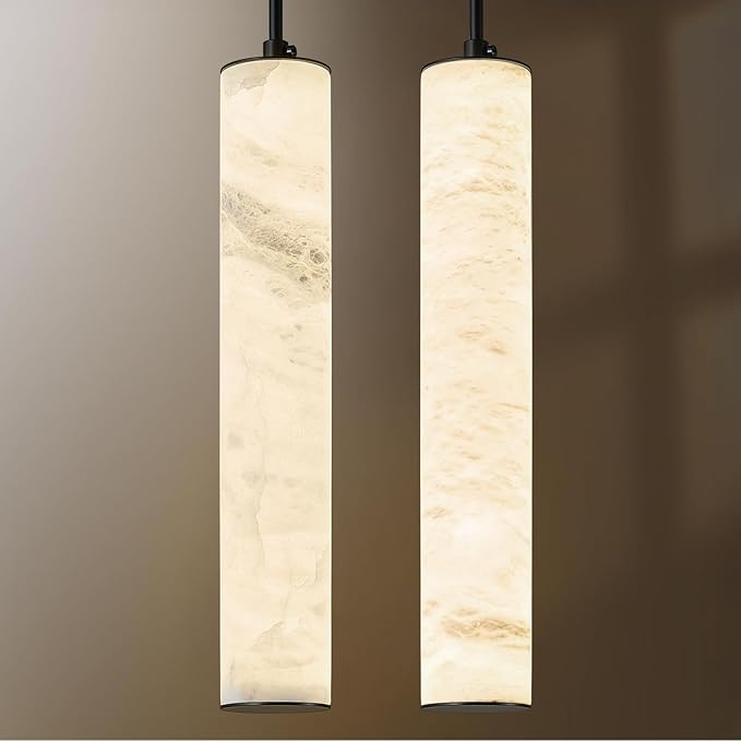 LMQNINE Natural Alabaster Pendant Lights