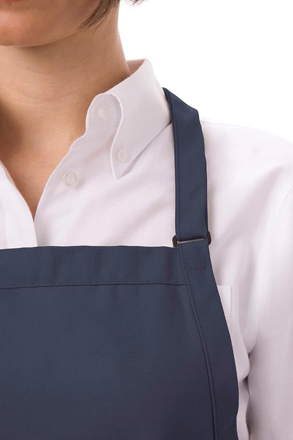Chef Works Unisex Two Patch Pocket Bib Apron