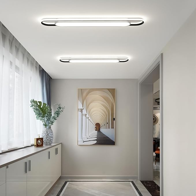 4Ft Smart Modern LED Ceiling Lights, 65W High Brightness Linear Flush Mount