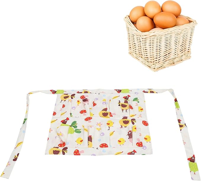 Eggs Collecting Protective Apron Multiple Pockets Chicken Eggs Gathering Holding Apron