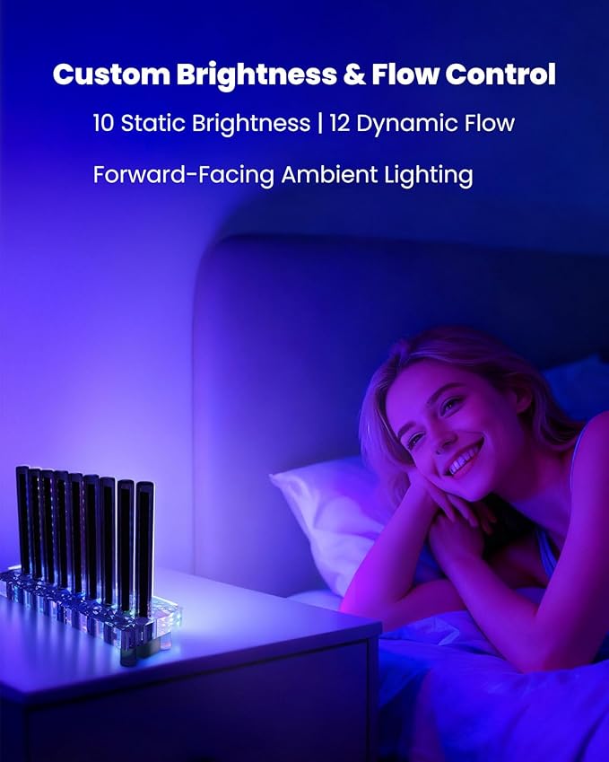 Nobiggie 9-Tube RGB Ambient Lighting Lamp, Artistic LED Mood Light