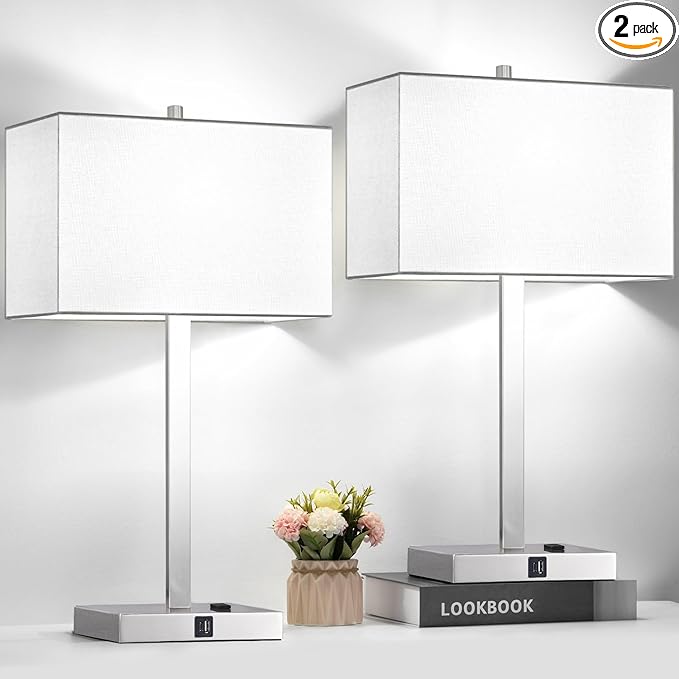 21" Set of 2 Touch Control Table Lamps