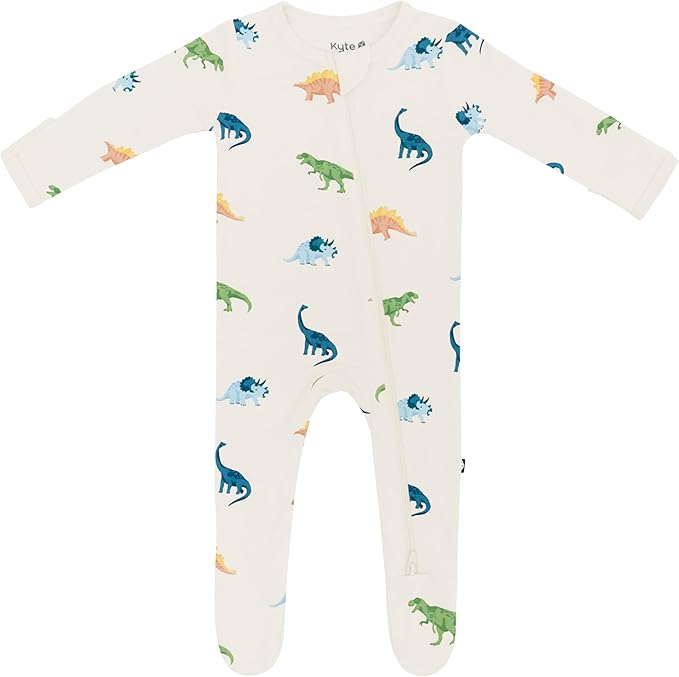 KYTE BABY Unisex Zipper Closure Footies, Rayon Made From Bamboo, 0-24 Months