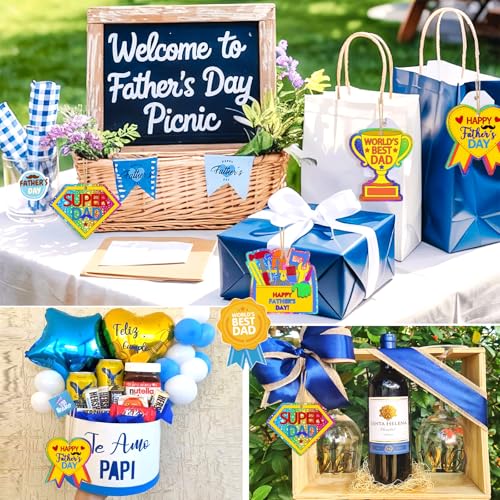 36PCS Wooden Father's Day Crafts for Kids Ornaments to Paint