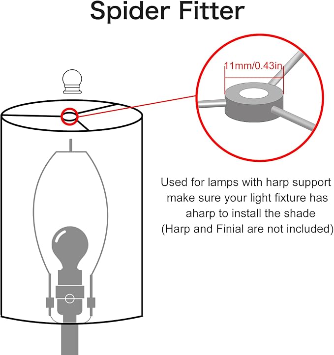 Tall Lamp Shade, Easy Assembly Replacement Lampshades